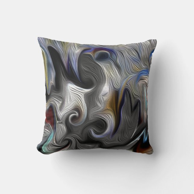 Grey Swirl Pillow (Front)