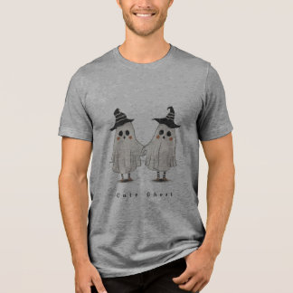grey t shirt with hallowen design