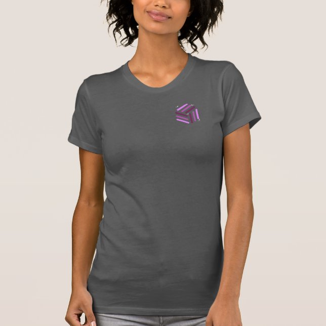 Grey T-Shirt with Purple Bee-Inspired Logo (Front)