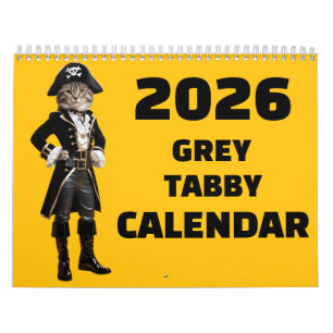 Grey Tabby Calendar