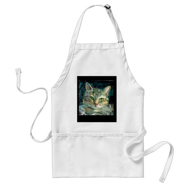 Grey Tabby Cat Apron (Front)