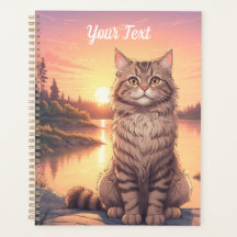 Grey Tabby Cat by Lake