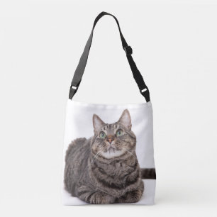 Grey Tabby Cat Crossbody Bag