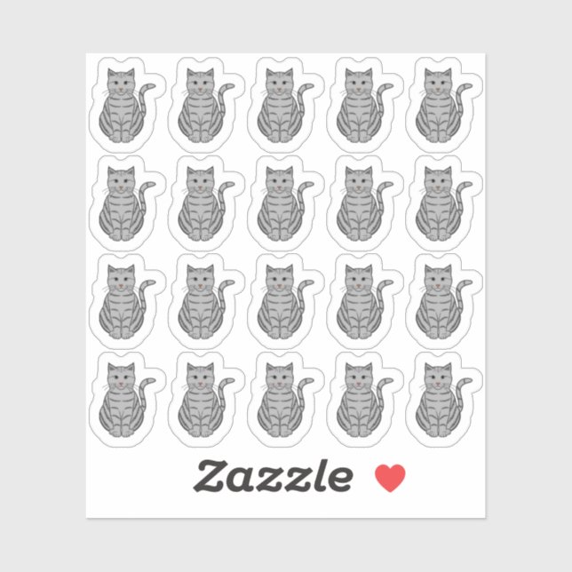 Grey Tabby Cat Decorative Pet Planner  (Sheet)