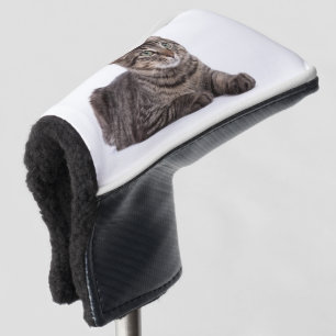 Grey Tabby Cat Golf Head Cover