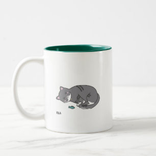 grey tabby cat mug