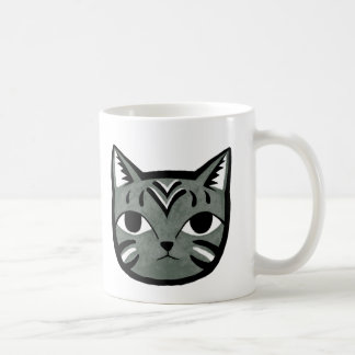 Grey Tabby Cat Mug Unique Cat Graphic Mug for Him