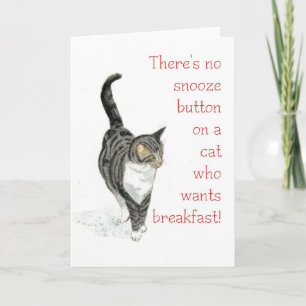 Grey Tabby Cat Note Card