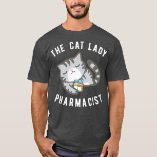 Grey Tabby Cat Pharmacist  Kitty Druggist Tee
