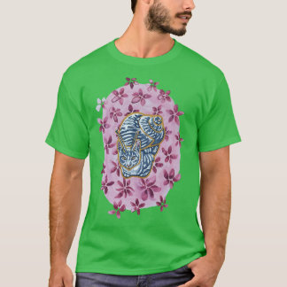 Grey Tabby Cat Snail T-Shirt