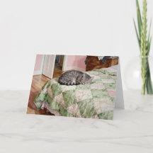 Grey Tabby Cat Study D In Watercolors