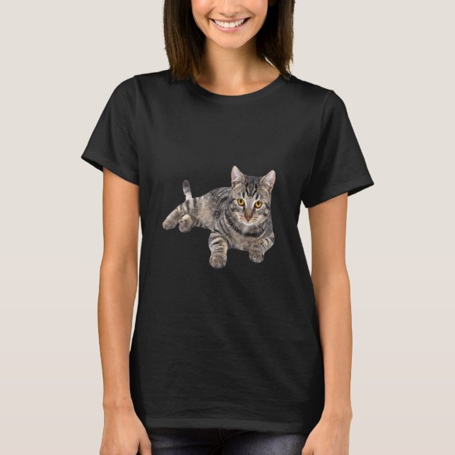 Grey Tabby Cat T-Shirt (Front)