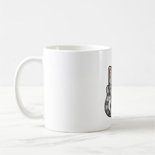 Grey Tabby Kawaii Smiling Cat Coffee Mug