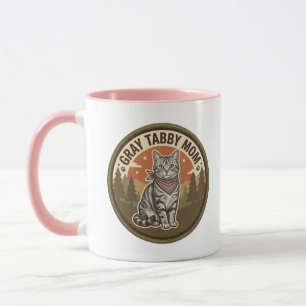 Grey Tabby Mug Cat Mom Gift For Her Coffee Cup