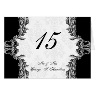 grey table seating card