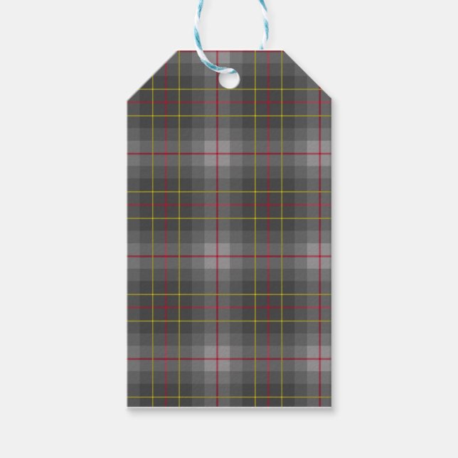 Grey Tartan  Gift Tag (Front)