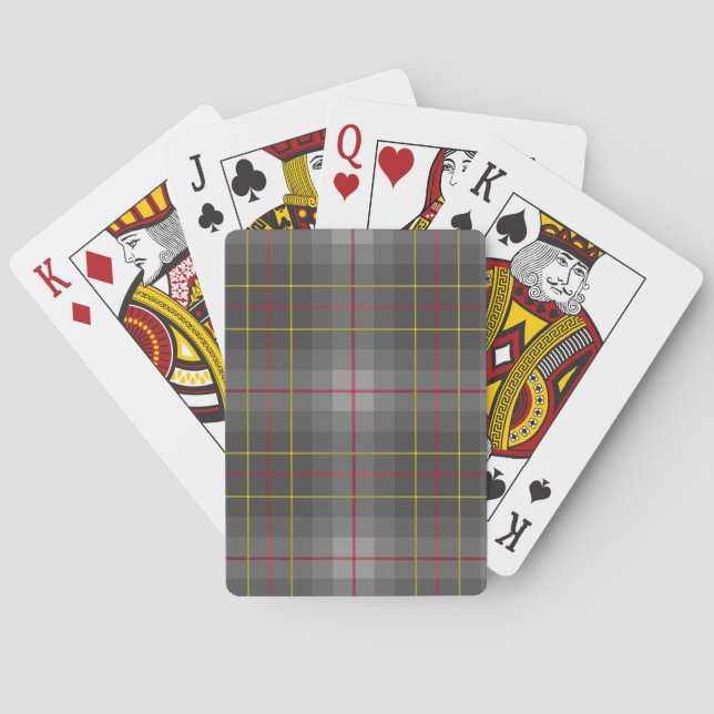 Grey Tartan Playing Cards (Back)