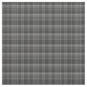 Grey Tartan Rustic Pattern Fabric