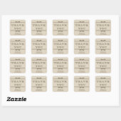 Grey taupe refine elegance thank you labels (Sheet)