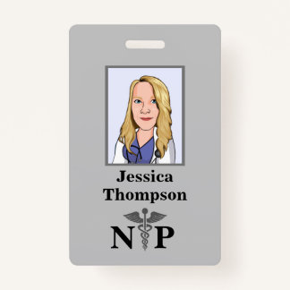 Grey Telemedicine Nurse Practitioner Badge