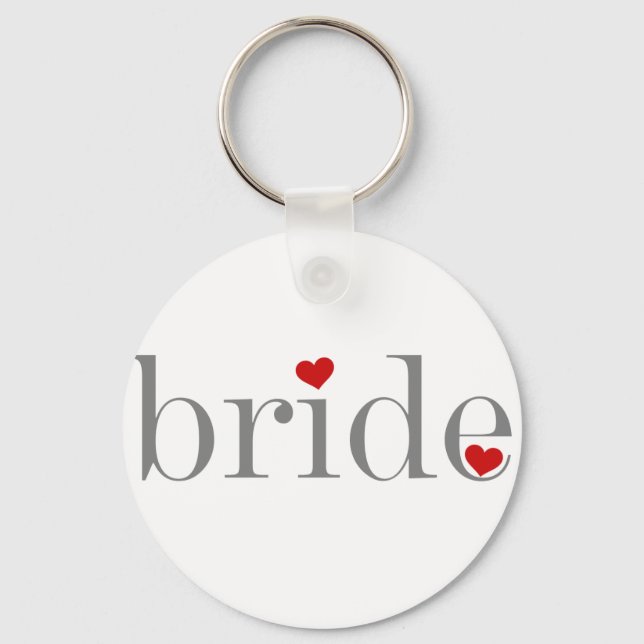 Grey Text Bride Keychain (Front)