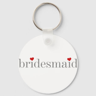 Grey Text Bridesmaid Keychain