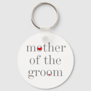 Grey Text  Mother of Groom Keychain