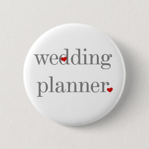 Grey Text Wedding Planner 2 Inch Round Button