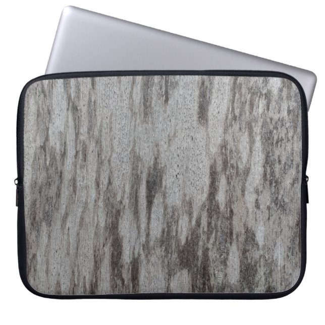 Grey textile laptop sleeve (Front)