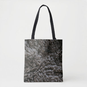 Grey textile tote bag