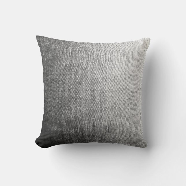 Grey Textured Ombre Pillow (Front)