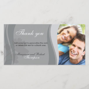 Grey Thank You Photocard Card