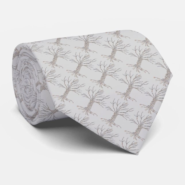 grey tie (Rolled)