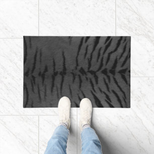 Grey Tiger Skin Print Doormat