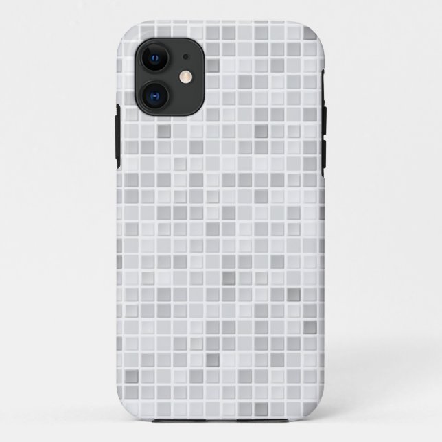 Grey Tiles Pattern Case-Mate iPhone Case (Back)