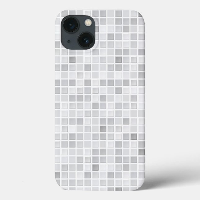 Grey Tiles Pattern Case-Mate iPhone Case (Back)