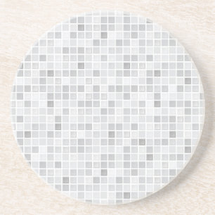 Grey Tiles Pattern Coaster
