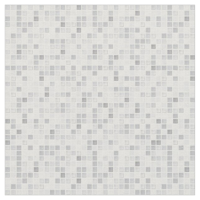 Grey Tiles Pattern Fabric (Close Up)