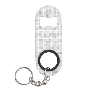 Grey Tiles Pattern Mini Bottle Opener