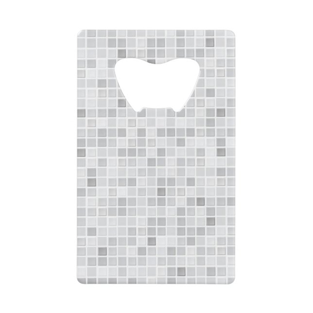Grey Tiles Pattern Wallet Bottle Opener (Front)