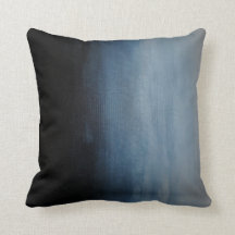 Grey to Dark Blue Ombre Pillow