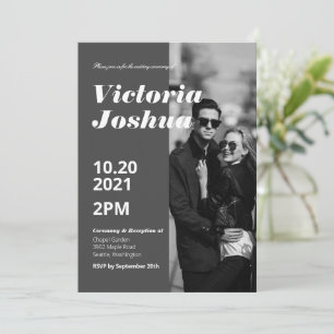 Grey Tone Wedding Invitation