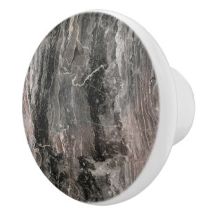 Grey Tones And Black Marble Stone Texture Ceramic Knob