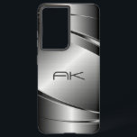 Grey Tones Stainless Steel Metalli Look- Monogram Samsung Galaxy Case<br><div class="desc">Image of a grey tones metallic stainless steel look,  metallic texture. Custom and optional monogram. Design is available on other products and can be requested on any product we offer at Zazzle.</div>