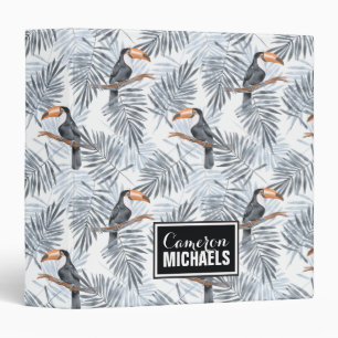 Grey Toucan Add Your Name Binder