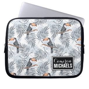 Grey Toucan   Add Your Name Laptop Sleeve