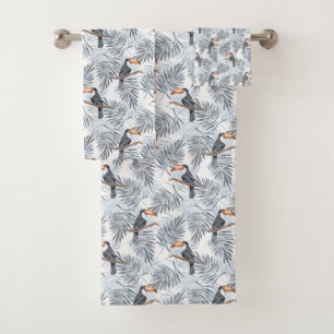 Grey Toucan Bath Towel Set