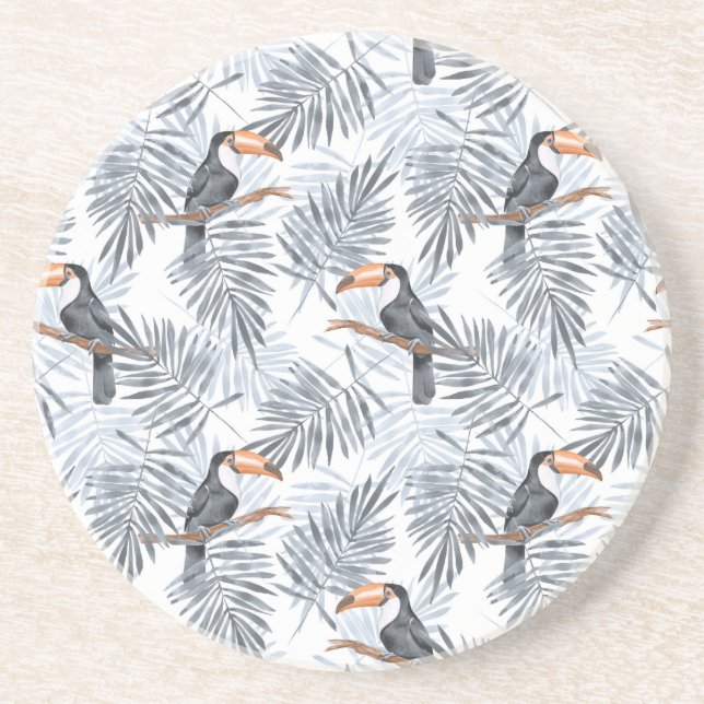 Grey Toucan Coaster (Front)