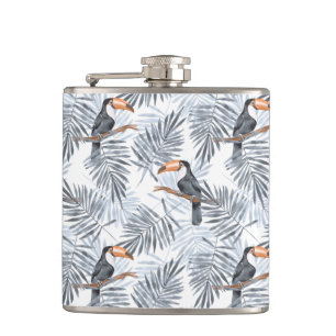 Grey Toucan Hip Flask