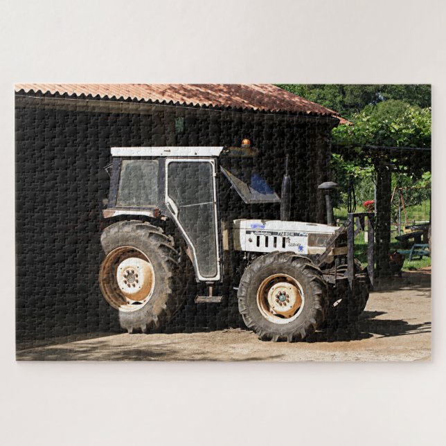 Grey tractor, El Camino, Spain Jigsaw Puzzle (Horizontal)